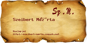 Szeibert Márta névjegykártya